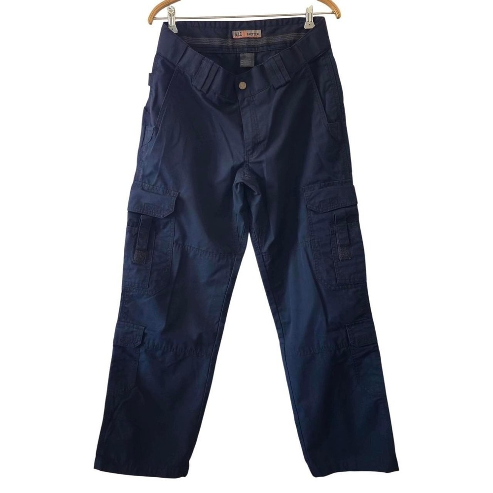 5.11 Tactical Womens Navy Blue Ripstop Cargo Pants Size 12 Regular Straight Leg